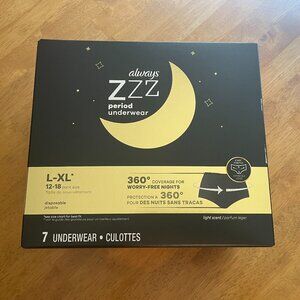 Size L-XL Always ZZZ period underwear